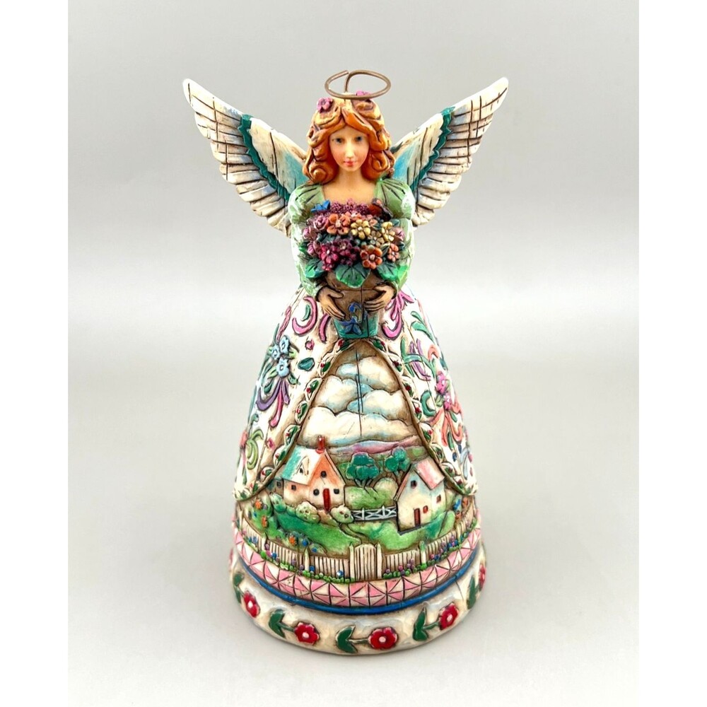 Jim Shore Heartwood Creek New Beginnings Angel Figurine Floral Cottage 4006720